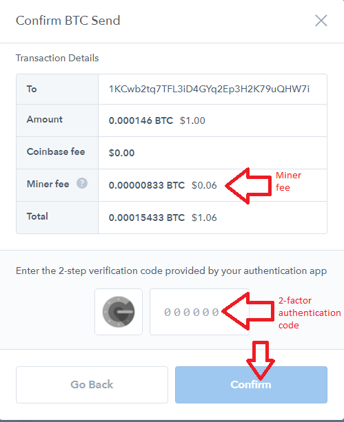 Confirming your transaction